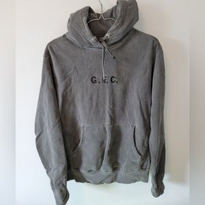 Charcoal grey Get Fresh Company Hoodie sweatshirt w/ embellished back detail